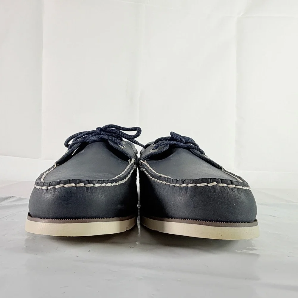 Sperry Top-Sider Leeward 2-Eye Navy Boat Shoes Men's Size 10.5 W New NIB
